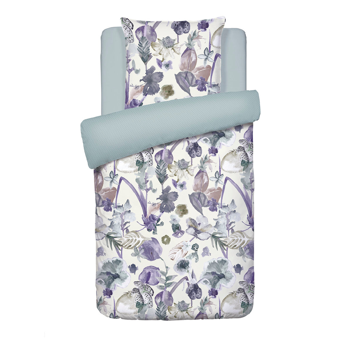 Duvet cover + pillowcase(s) cotton satin - Exotique Lavender