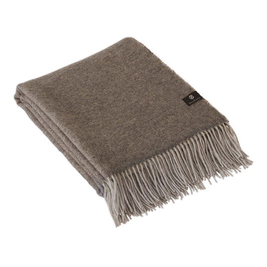 Woven plaid Dark brown / Light brown - 130 x 180 cm