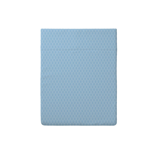Flat sheet cotton satin Garden Micro Light blue - 240 x 300 cm