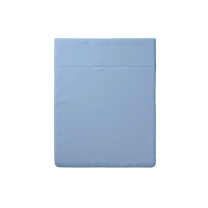 Flat sheet cotton satin Uni Light blue - 240 x 300 cm