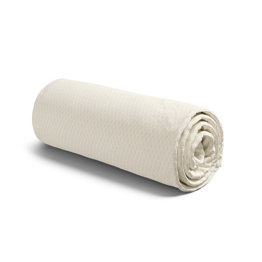 Fitted sheet cotton satin Garden Micro Taupe - 80 x 200 x 30 cm