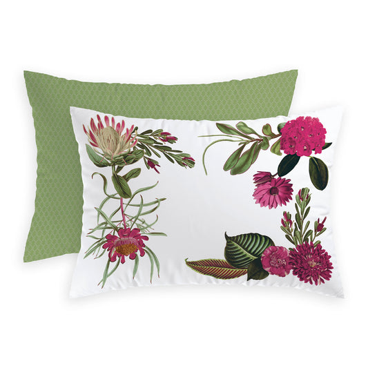 Set of 2 pillowcases cotton satin Garden Green - 50 x 60 cm