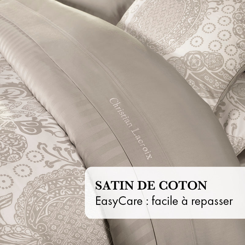 Complete Pack of Bedlinnen 100% cotton satin 9 pieces - Arles Taupe