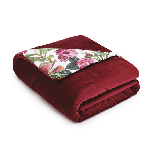 Bedspread Garden Fuchsia / Burgundy - 120 x 180 cm