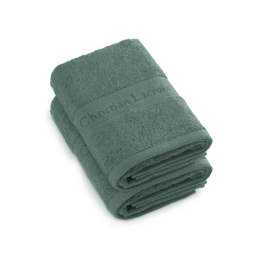 Set of 2 hand towels Sage green