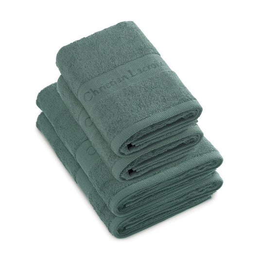 Set of 2 hand towels + 2 bath towels - 50 x 100 cm + 70 x 140 cm Sage green