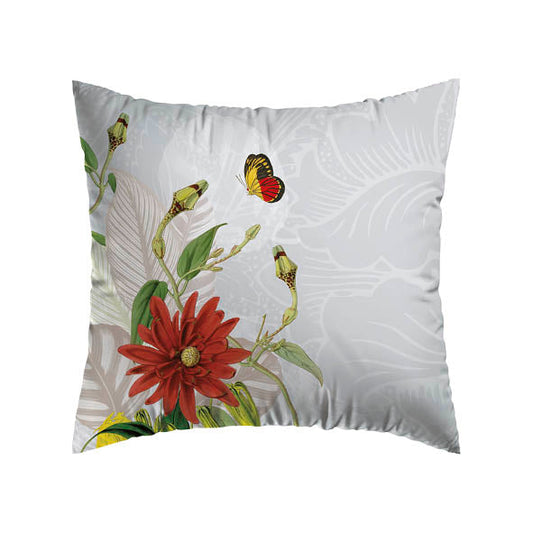 Pillowcase(s) satin cotton - Jardin D'hiver Pearl grey