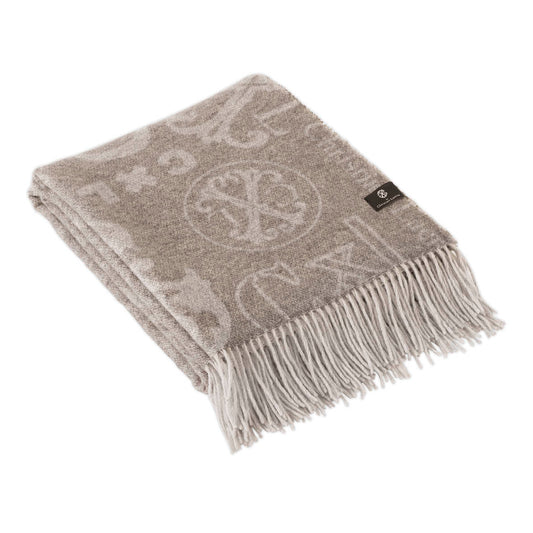 Woven plaid - Signature taupe: 130 x 180 cm