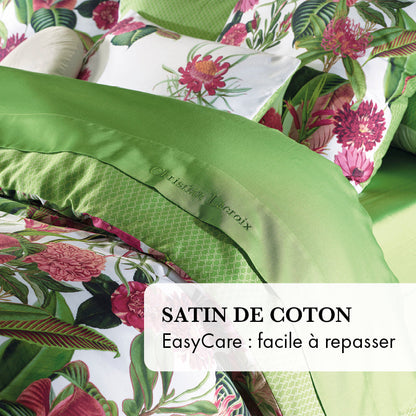 Complete Pack of Bedlinnen 100% cotton satin 9 pieces - Garden Green