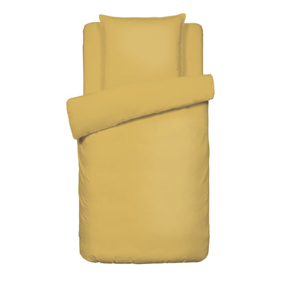 Duvet cover + pillowcase(s) cotton satin - Uni Ochre