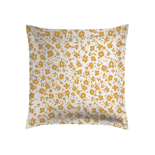 Pillowcase(s) cotton satin - Eglantine White / Yellow