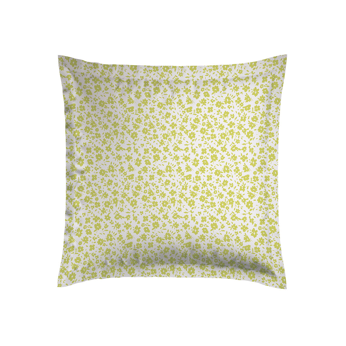 Pillowcase(s) cotton satin - Eglantine White / Lime