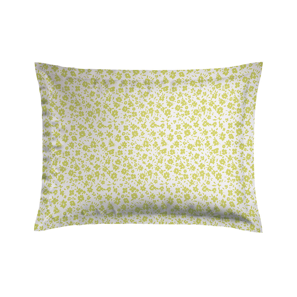 Pillowcase(s) cotton satin - Eglantine White / Lime