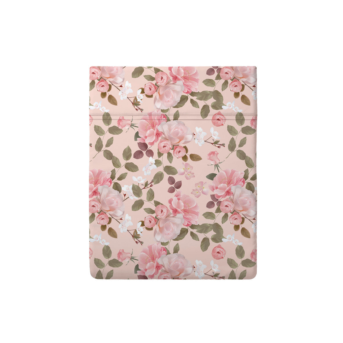 Flat sheet cotton satin - Cerisier des Collines Pink
