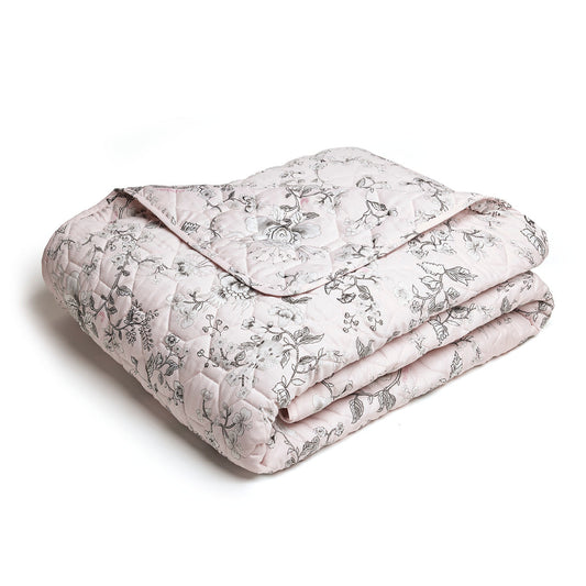 Bedspread - Jardin secret pink