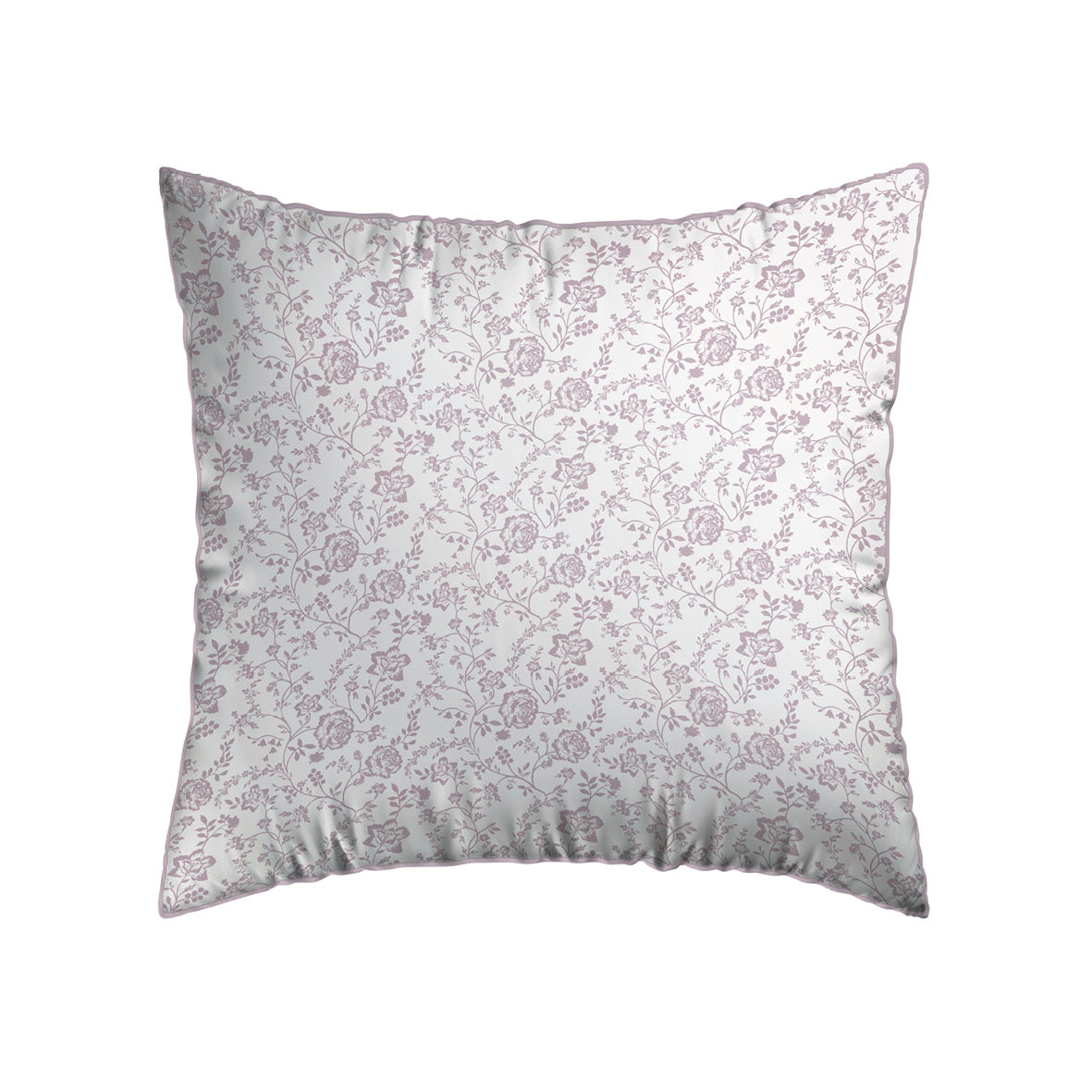Pillowcase(s) cotton satin - Floraison de Roses White / Lavender