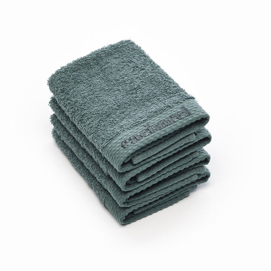 Set of 4 guest towels Sage green - 30 x 30 cm