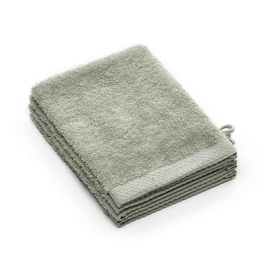 Set of 4 washcloths Almond green - 15 x 21 cm