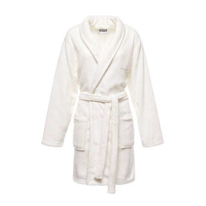 Robe de chambre en fleece - blanc cassé - VipShopBoutic
