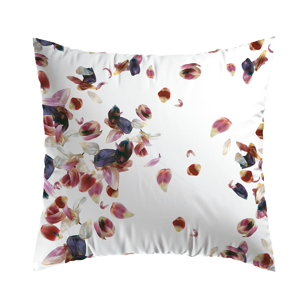 Set of 2 pillowcases cotton satin - Aurore White / Light pink