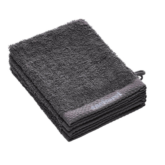 Set of 4 washcloths Dark grey - 15 x 21 cm