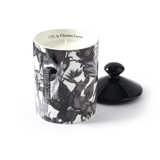 Bougie parfumée en pot de porcelaine - Zanzibar Noir - Poivre rose - durée de combustion 65h - 315 g
