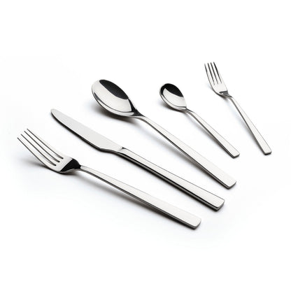 Cutlery box 30 pcs for 6 people in a shiny stainless steel - Silver mirror - VipShopBoutic
