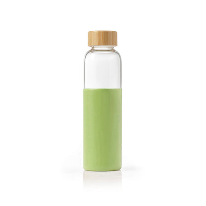 Glass water bottle with silicone sleeve - 550ml