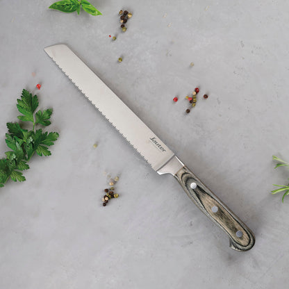 Couteau à pain avec manche en bois - VipShopBoutic