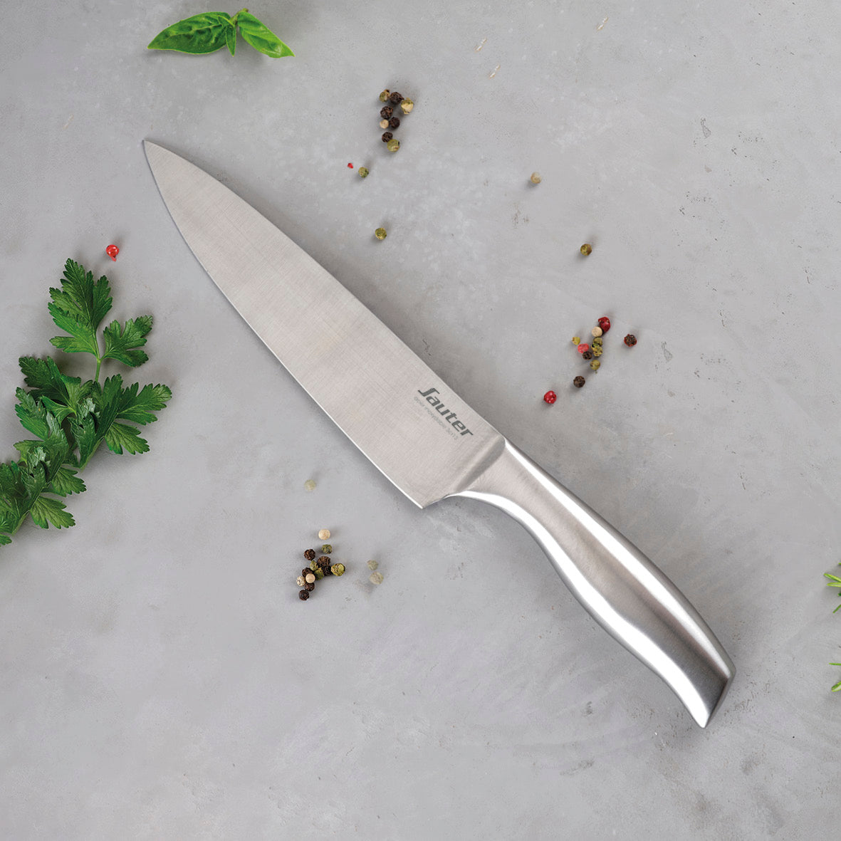 Couteau de chef inox avec manche creux - VipShopBoutic