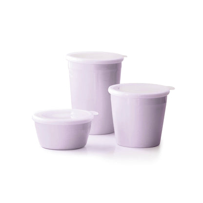 Set of 3 high food containers with lid - 350 ml + 700 ml + 1100 ml