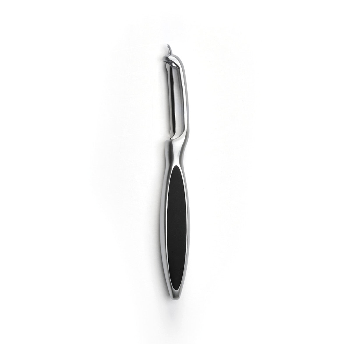 P-peeler with soft touch in stainless steel - grey/black