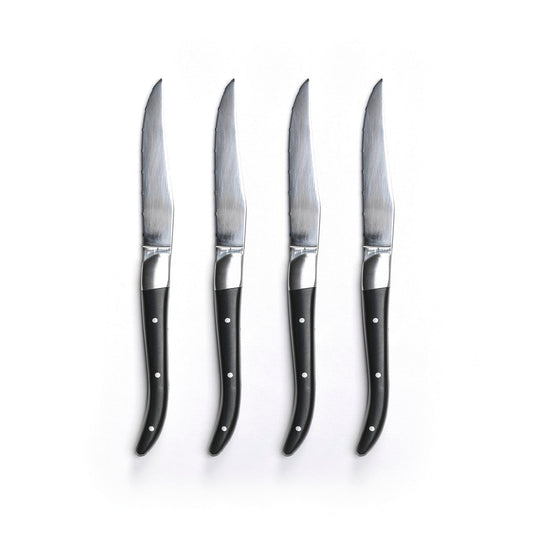 Set of 4 steak knives - Black / Grey