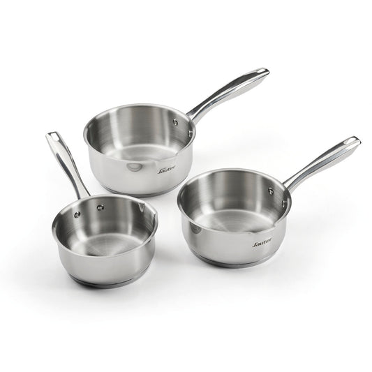 Set of 3 sauce pans Qulinox Pro - Triple bottom - stainless steel - 16 + 18 + 20 cm