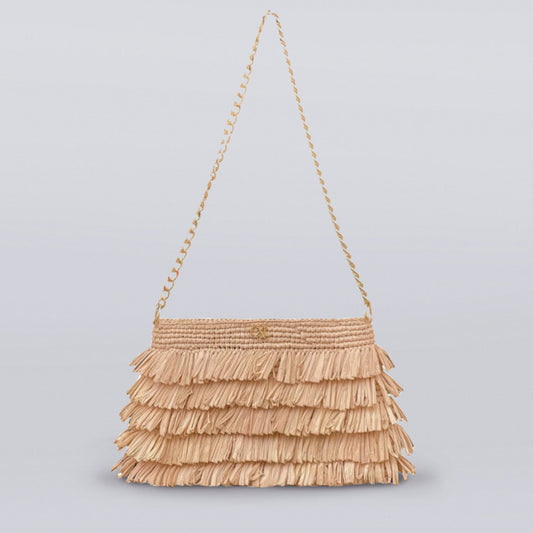 Crossbody bag in raffia - Lilou Natural