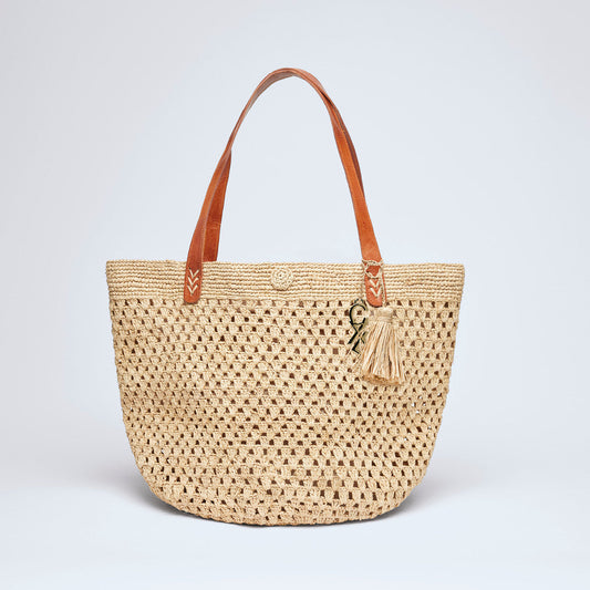 Handbag in raffia Sia - Natural