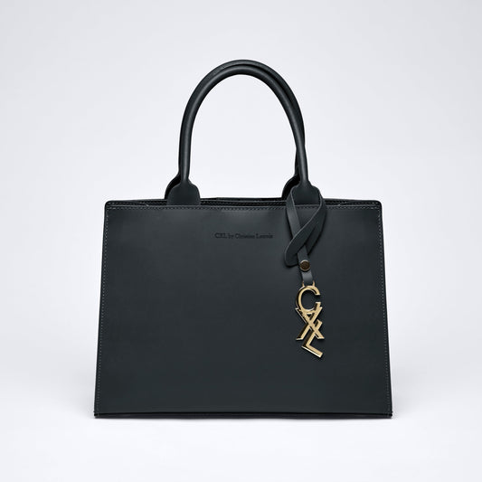 Leather handbag - Royal Black
