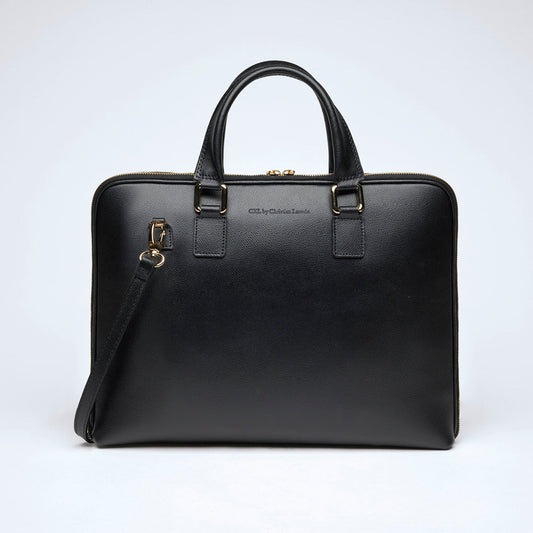 Leather work bag - Louvre Black