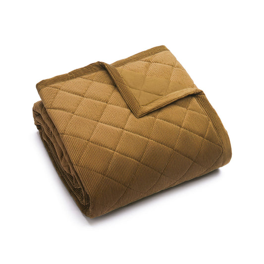 Bedspread corduroy - Mustard 220 x 250 cm