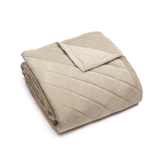 Couvre-lit corduroy - Taupe - VipShopBoutic