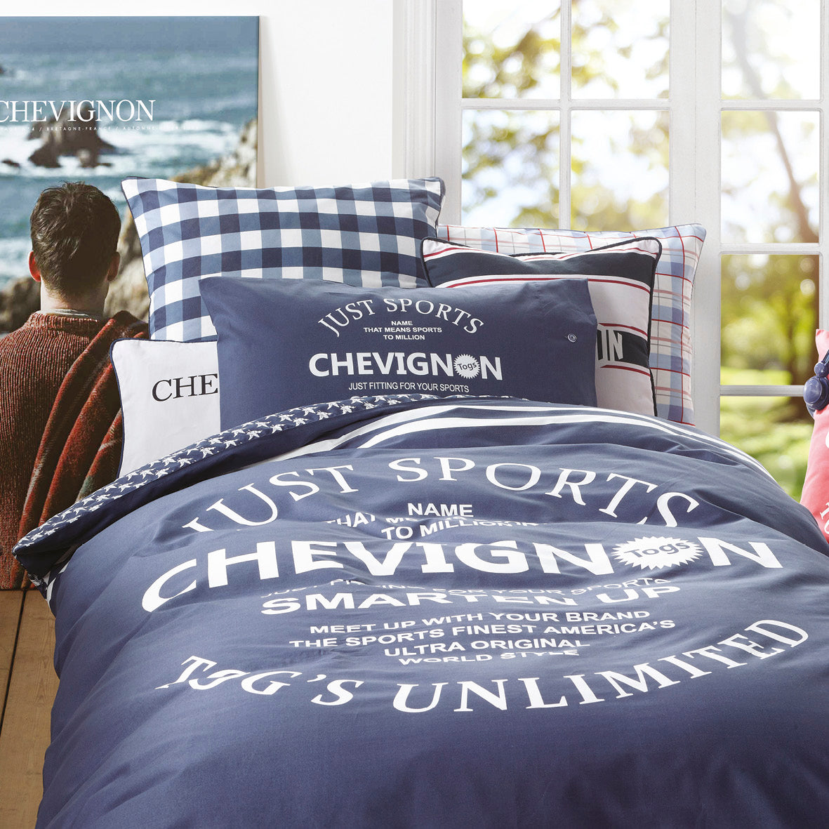 Pillowcase cotton - Just Sports Blue