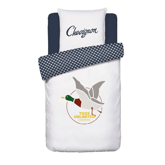 Duvet cover cotton - Togs Duck / Ducks Taupe / Blue