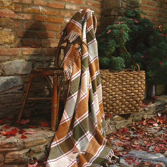 Woven plaid - Tartan Green / Brown