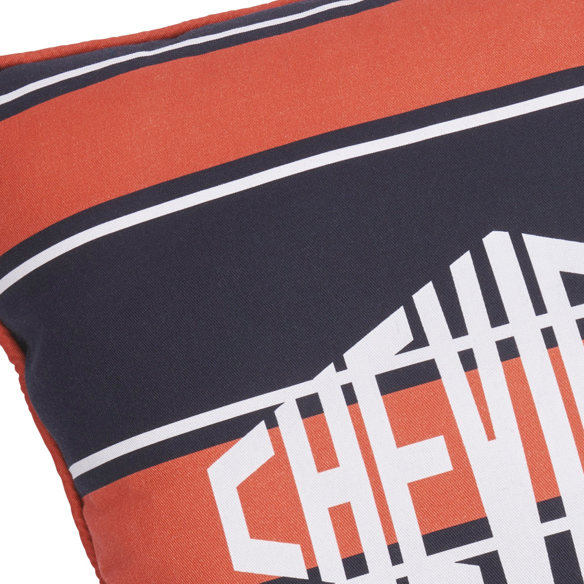 Cushion cover: striped - Terracotta