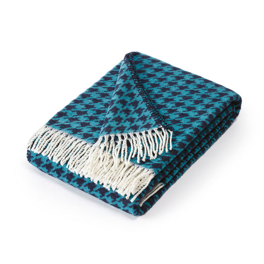 Woven plaid - Houndstooth Blue