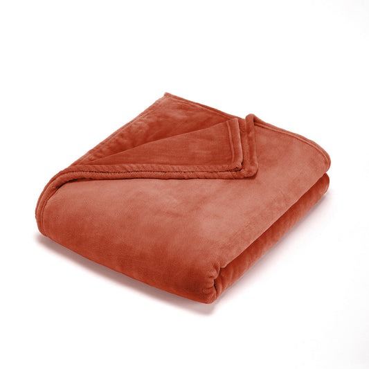 Maxi fleece plaid - Sequioa Red : 180 x 220 cm