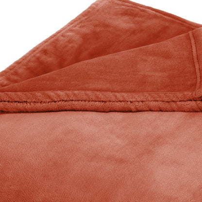 Maxi plaid en polaire - Rouge Séquioa : 180 x 220 cm - VipShopBoutic