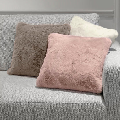 Cushion cover fake fur Light pink - 40 x 40 cm