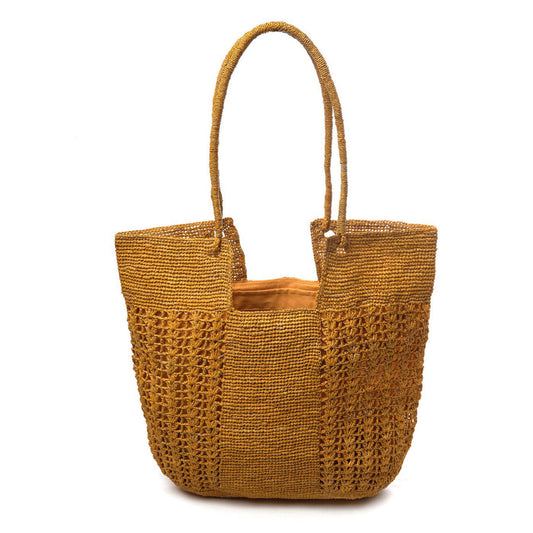 Handbag in raffia Celine Saffron
