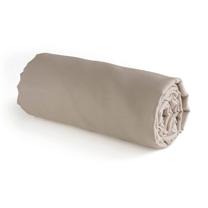 Fitted sheet cotton satin Uni Taupe